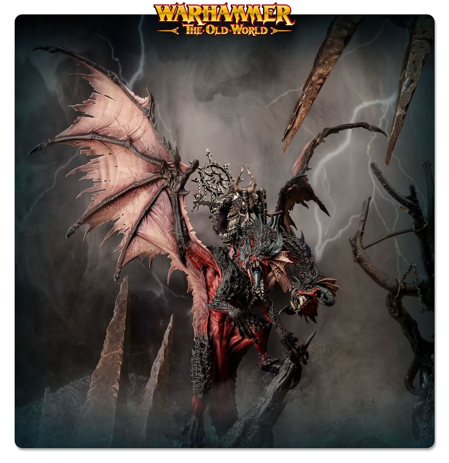 PREPEDIDO - THE OLD WORLD: WARRIORS OF CHAOS - Lord/Sorcerer on Chaos Dragon