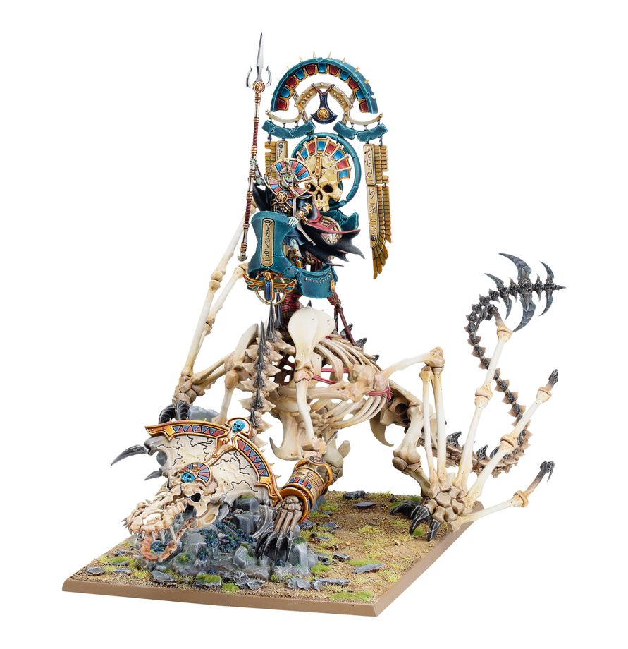 OLD WORLD:  TOMB KINGS OF KHEMRI  - TOMB KING ON NECROLITH BONE DRAGON