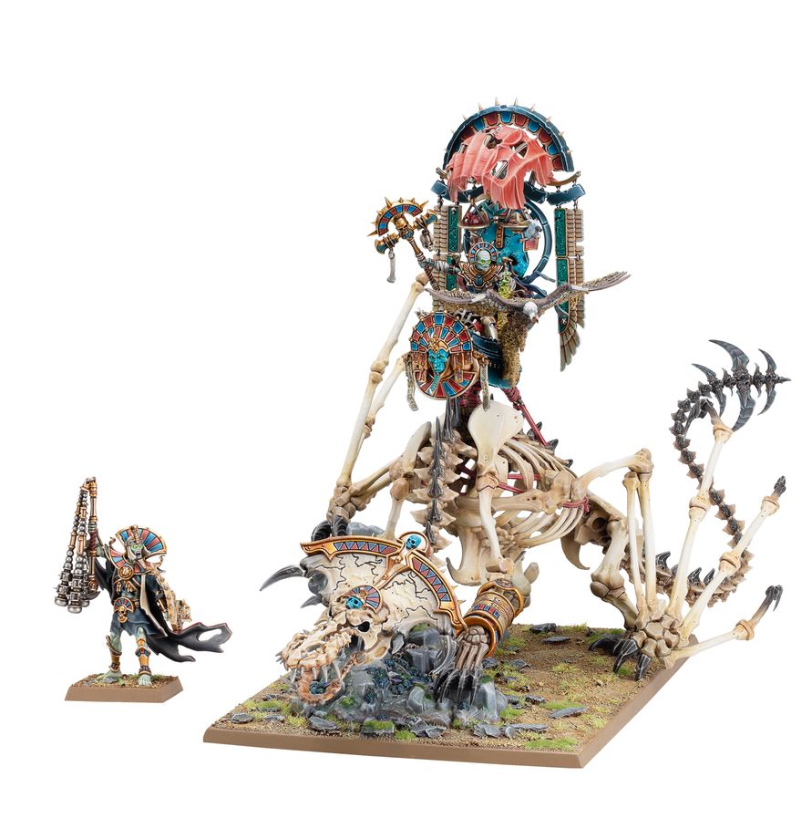 OLD WORLD:  TOMB KINGS OF KHEMRI  - TOMB KING ON NECROLITH BONE DRAGON