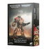 Caja Custodes Telemon Heavy Dreadnought de Warhammer, con ilustración del robot dorado y rojo, vista frontal y lateral.