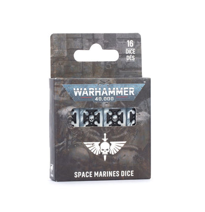 PREPEDIDO - SPACE MARINES: DADOS - (BLANCO Y NEGRO)