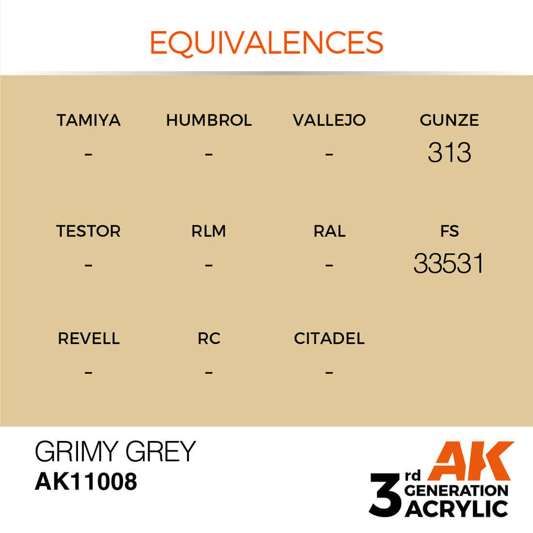 3GEN Acrylics Grimy Grey 17ml
