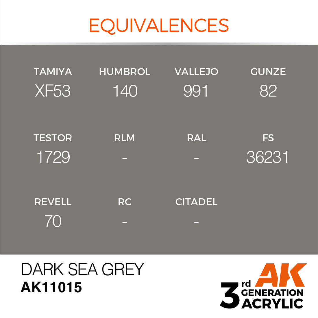 3GEN Acrylics Dark Sea Grey 17ml