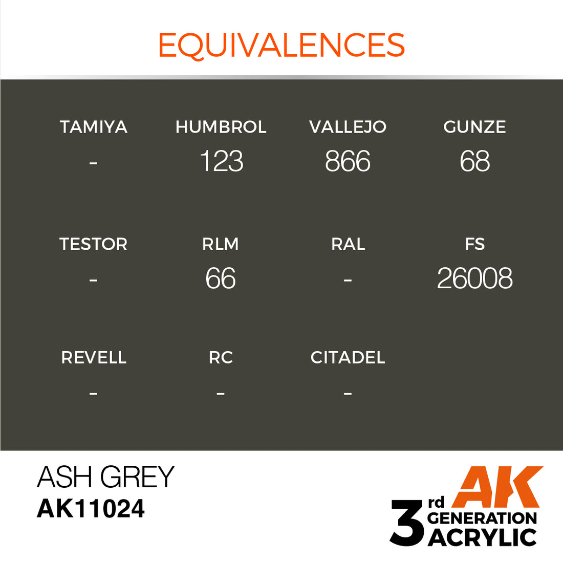 3GEN Acrylics Ash Grey 17ml