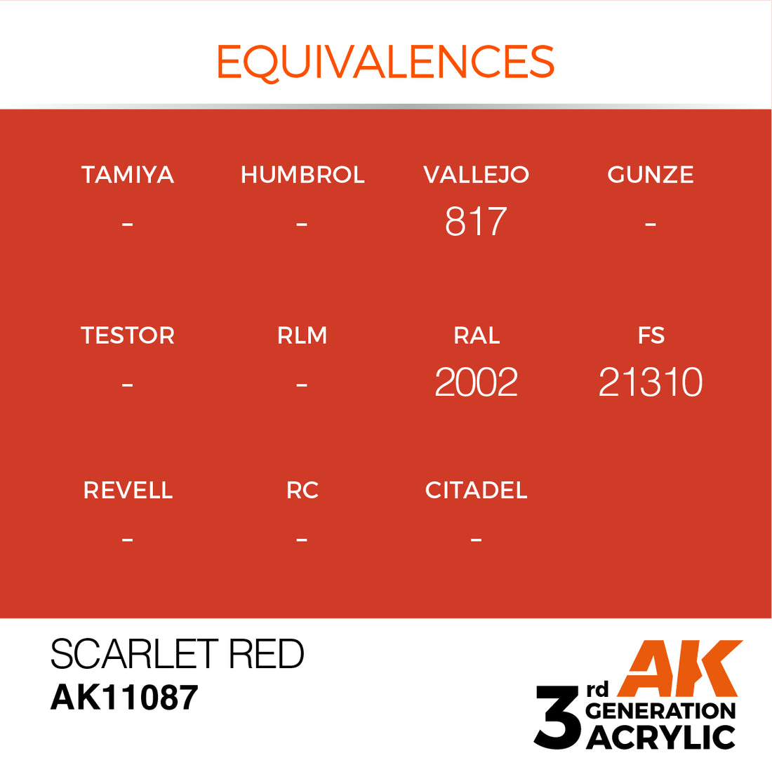 3GEN Acrylics Scarlet Red 17ml