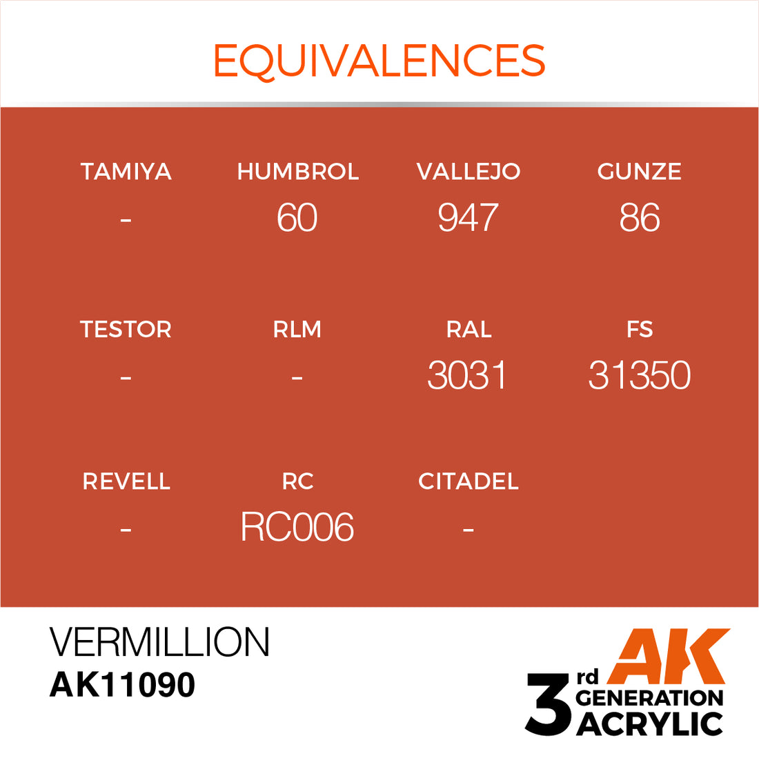 3GEN Acrylics Vermillion 17ml