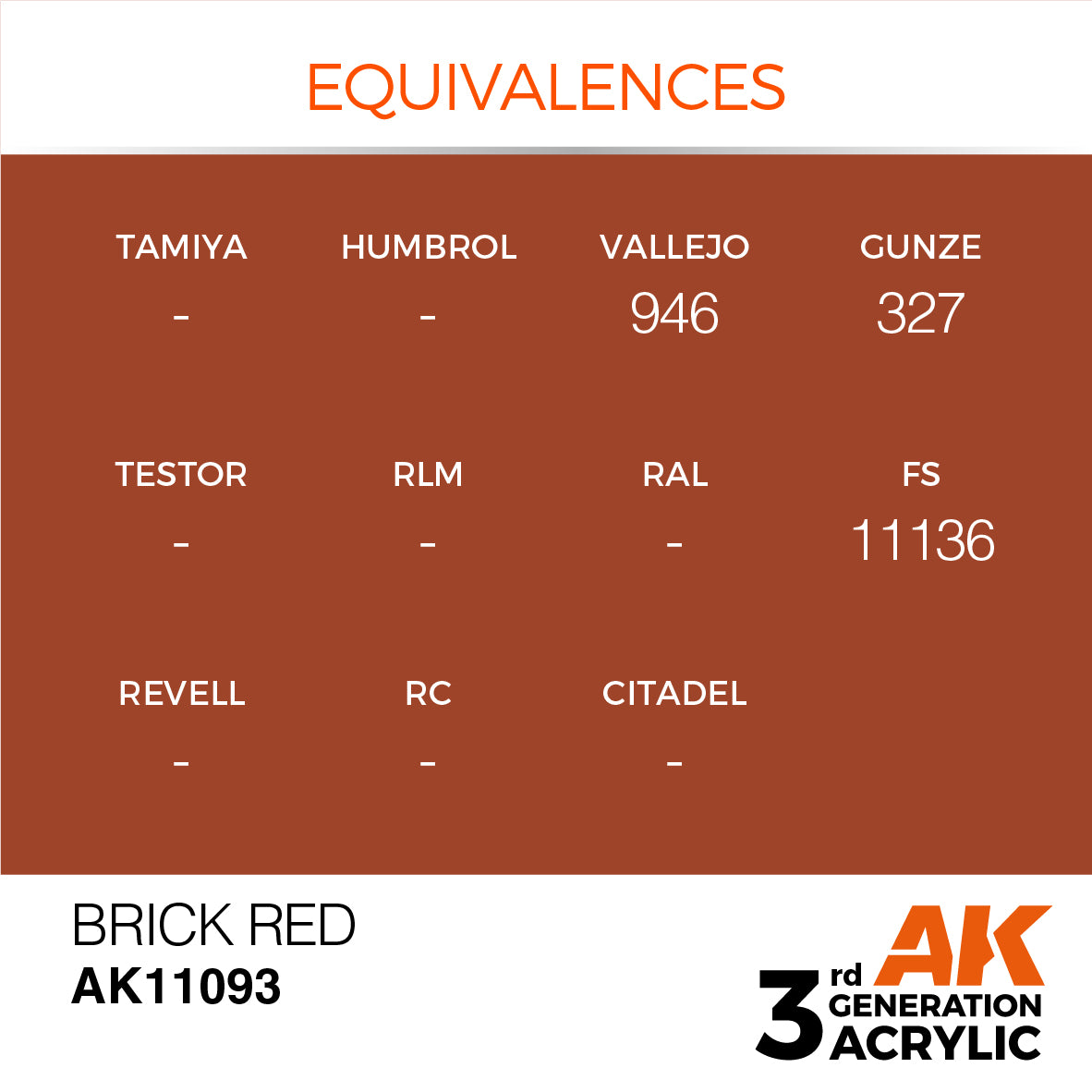 3GEN Acrylics Brick Red 17ml