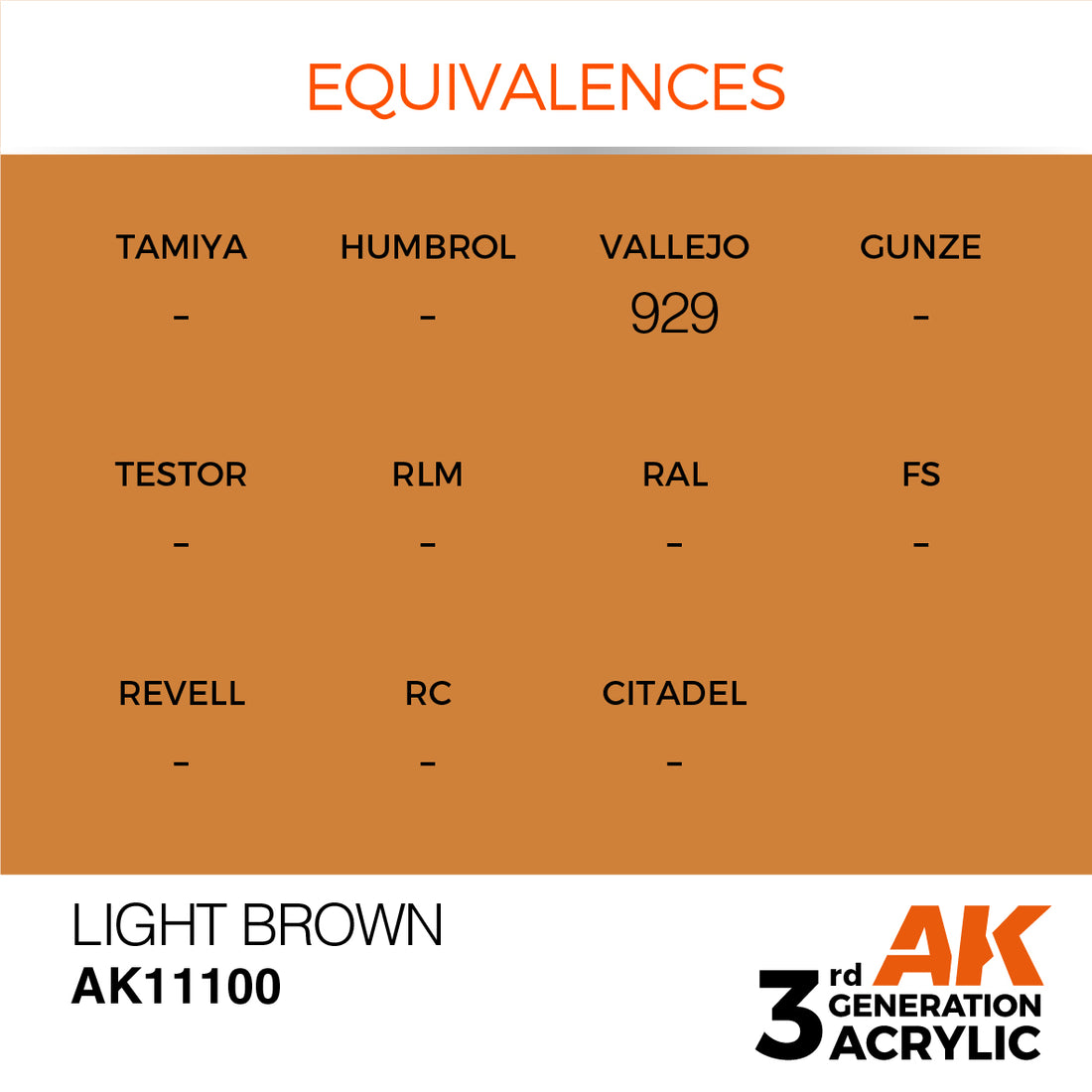 3GEN Acrylics Light Brown 17ml