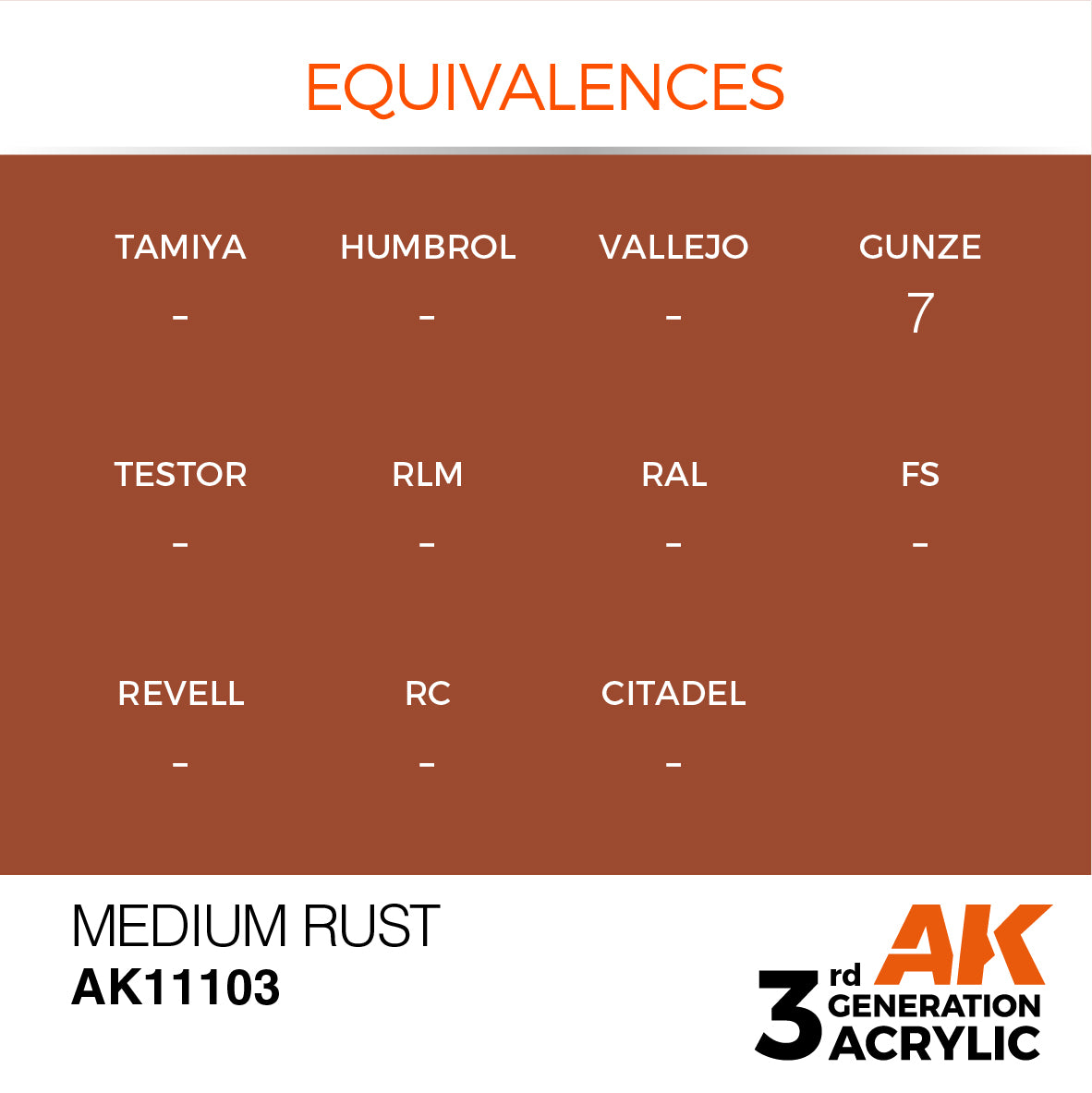 3GEN Acrylics Medium Rust 17ml