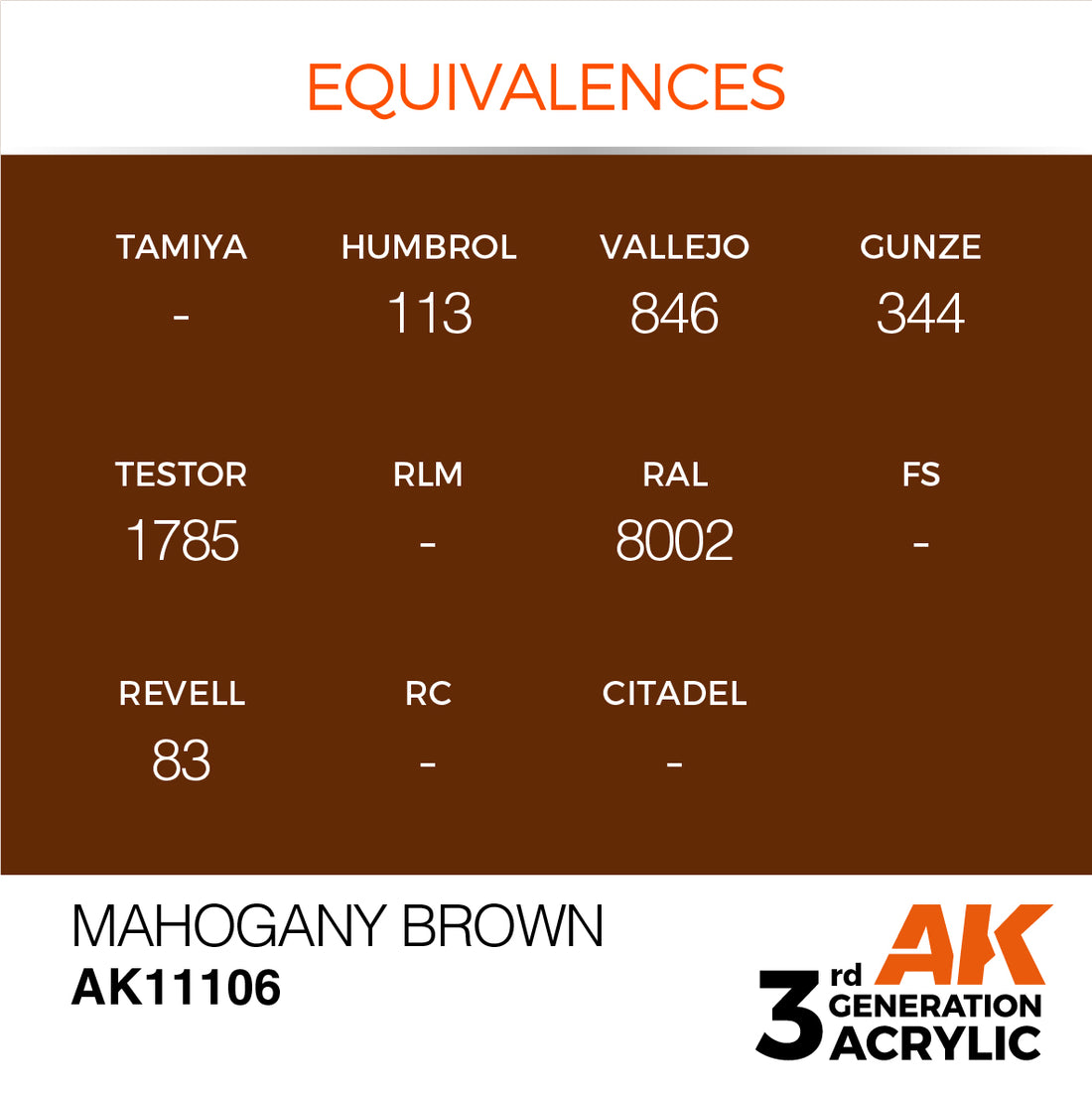 3GEN Acrylics Mahogany Brown 17ml