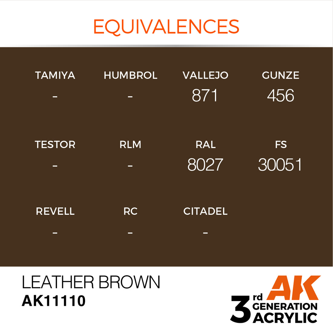 3GEN Acrylics Leather Brown 17ml