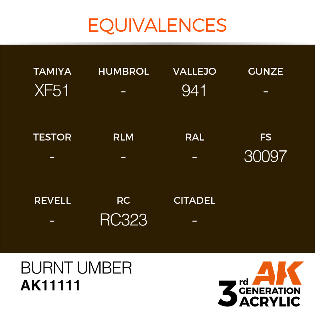 3GEN Acrylics Burnt Umber 17ml