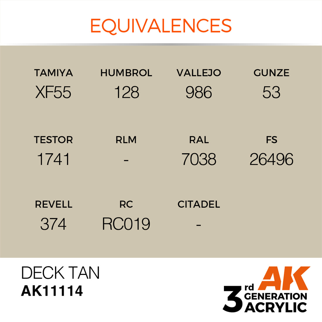 3GEN Acrylics Deck Tan 17ml