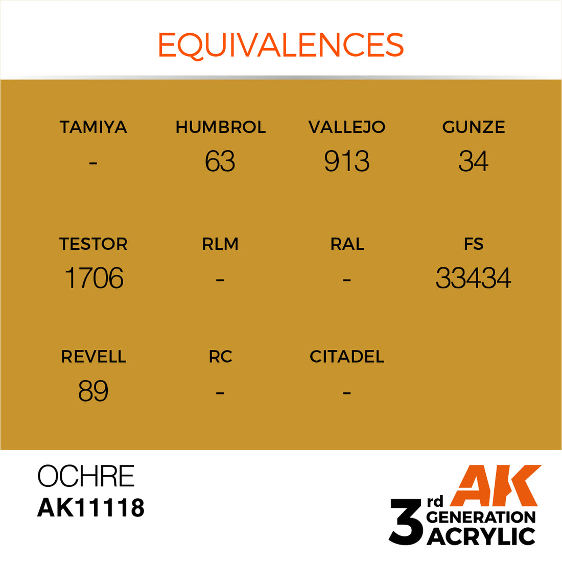 3GEN Acrylics Ocher 17ml