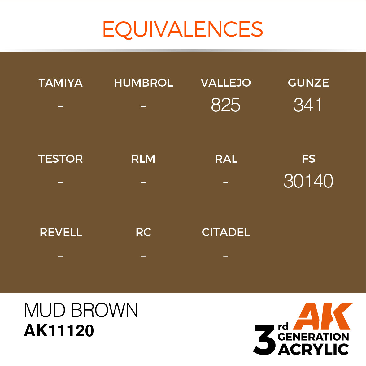 3GEN Acrylics Mud Brown 17ml