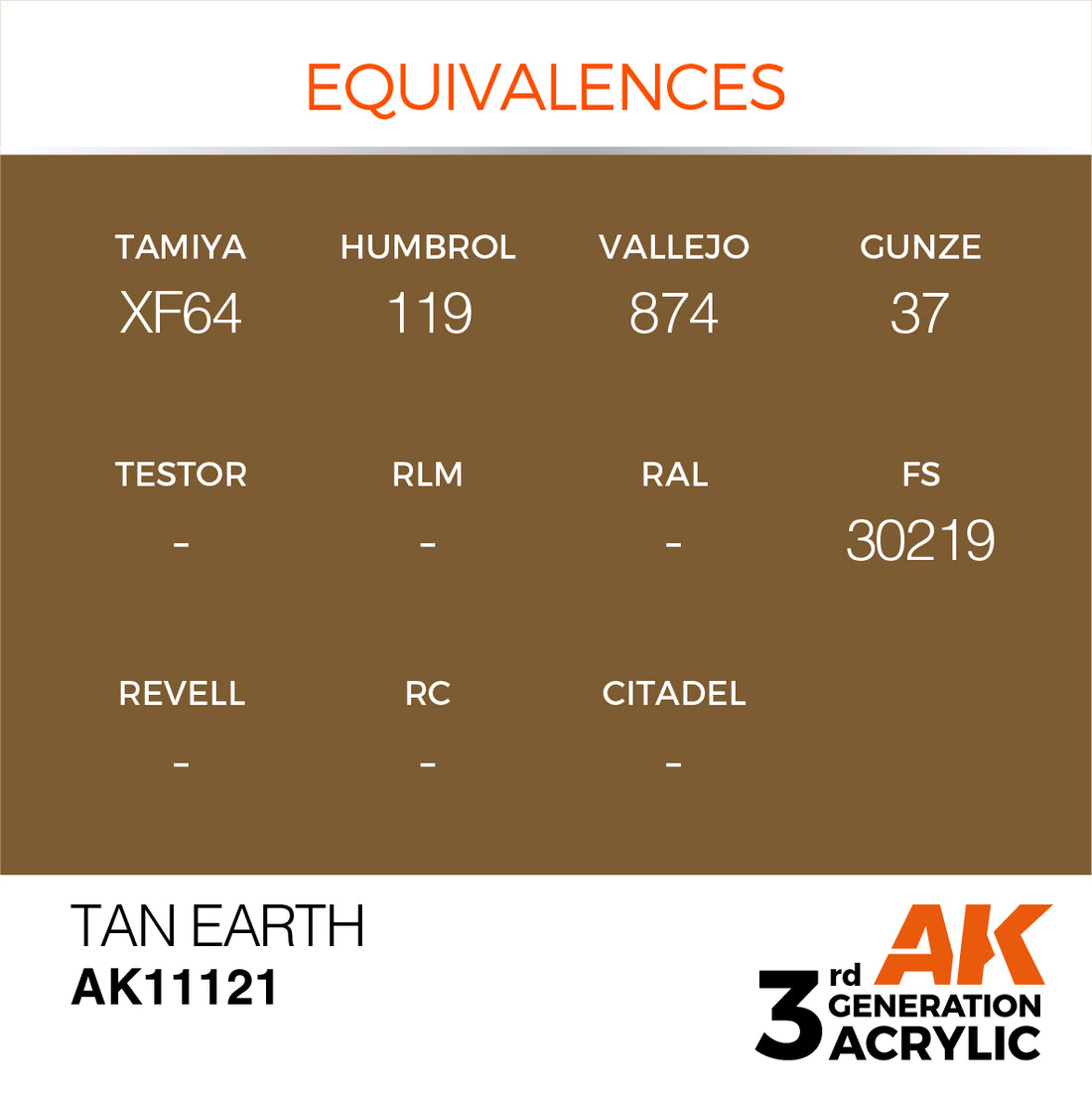 3GEN Acrylics Tan Earth 17ml