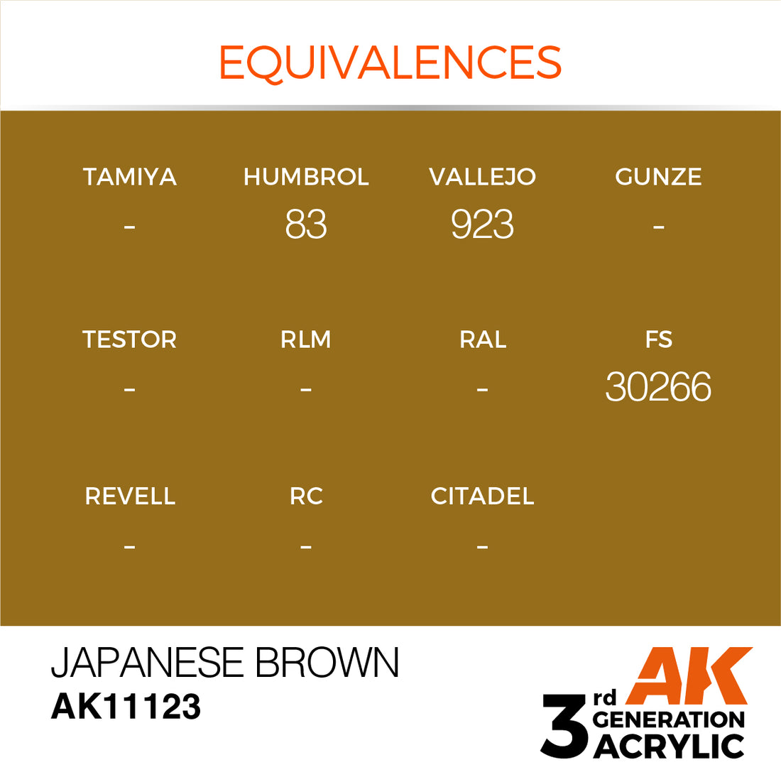 3GEN Acrylics Japanese Brown 17ml