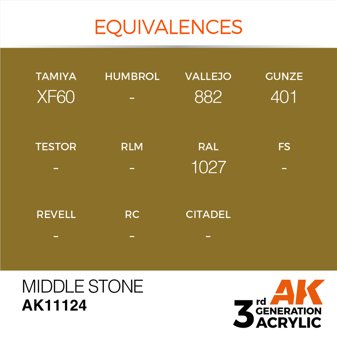 3GEN Acrylics Middle Stone 17ml