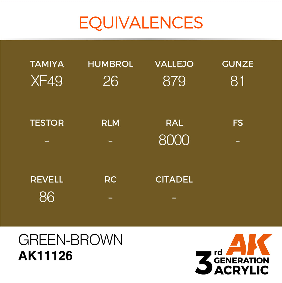 3GEN Acrylics Green-Brown 17ml