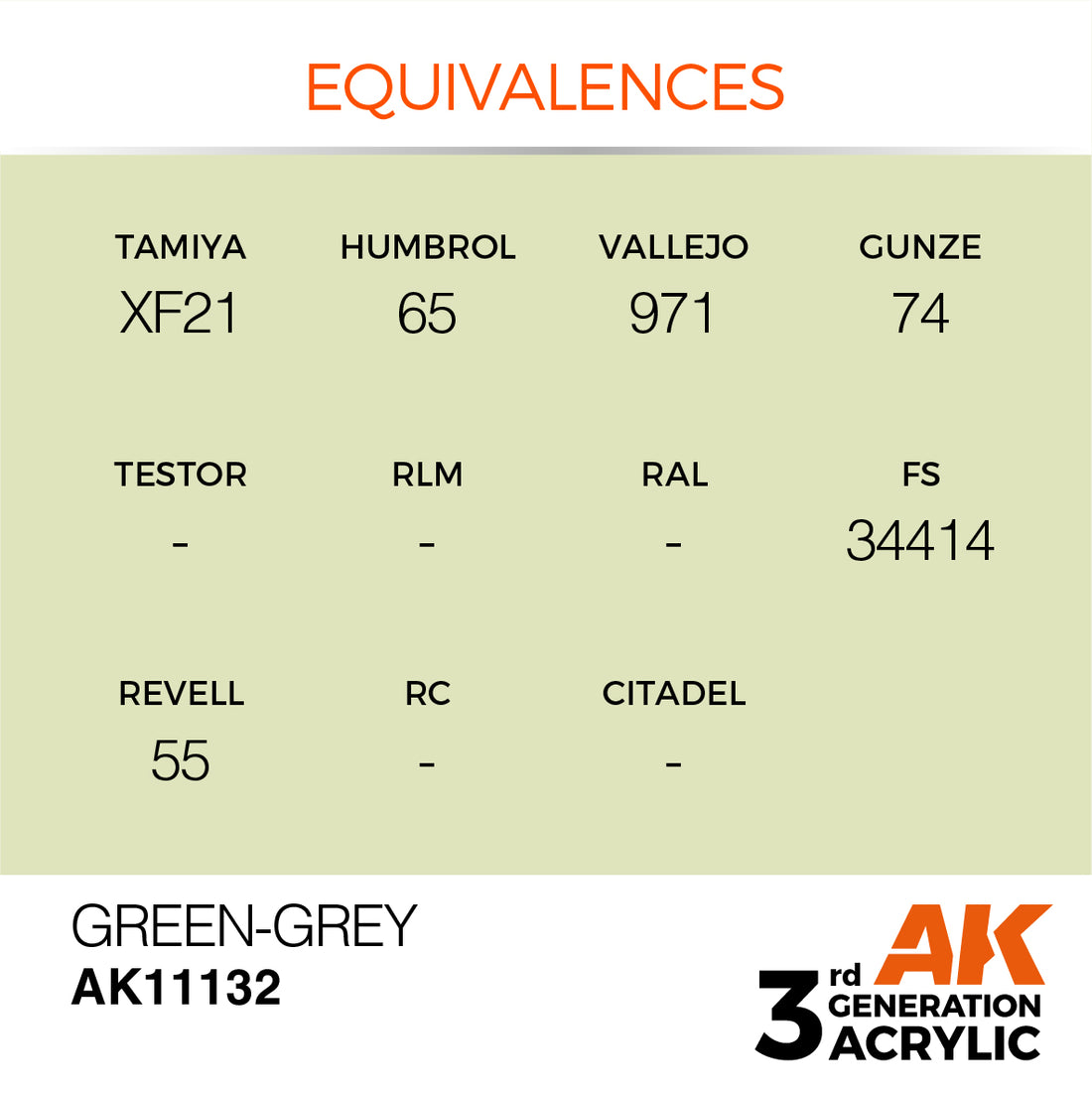 3GEN Acrylics Green-Grey 17ml