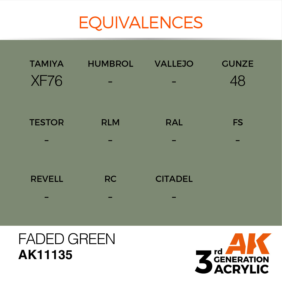 3GEN Acrylics Faded Green 17ml