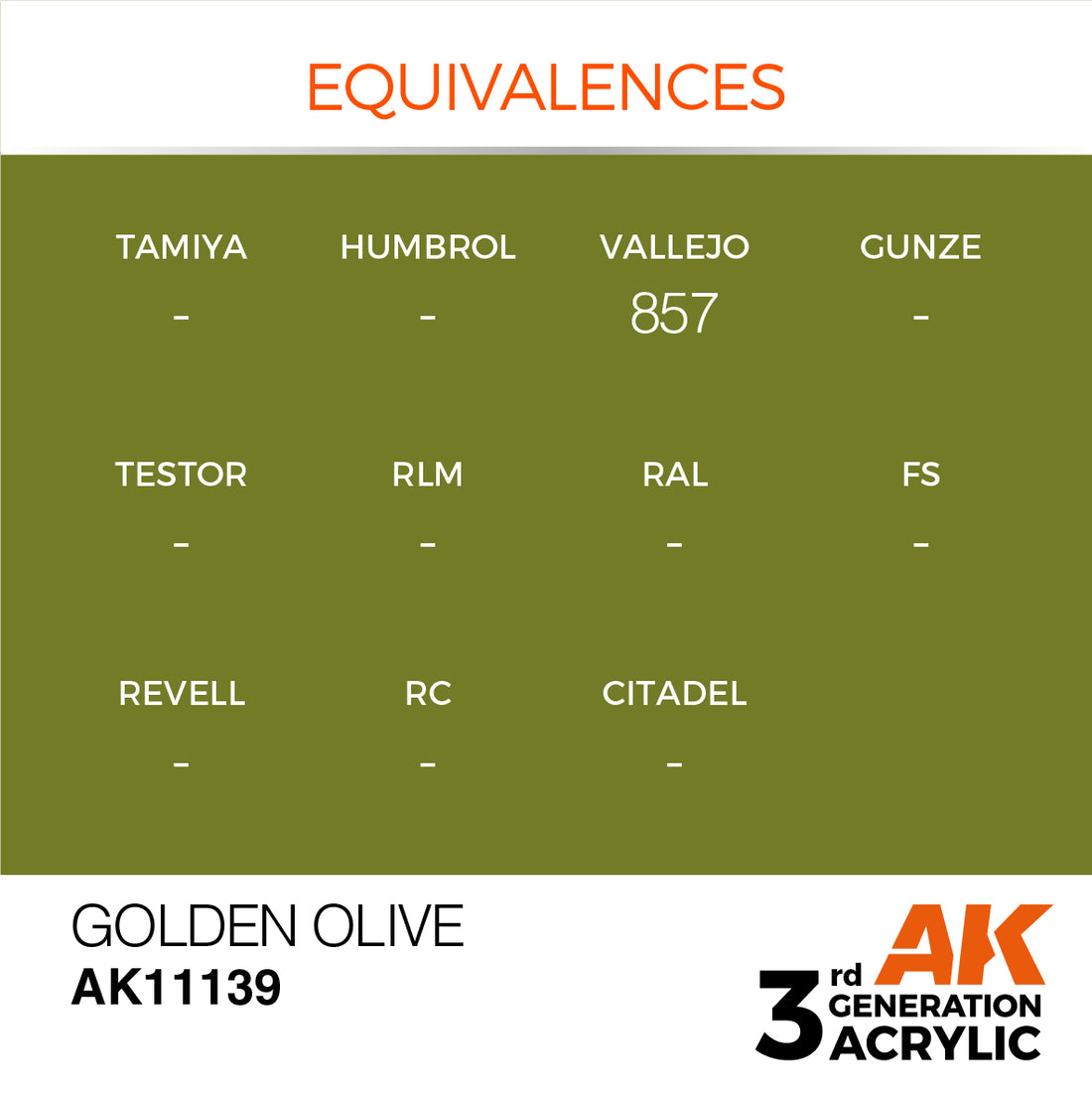 3GEN Acrylics Golden Olive 17ml