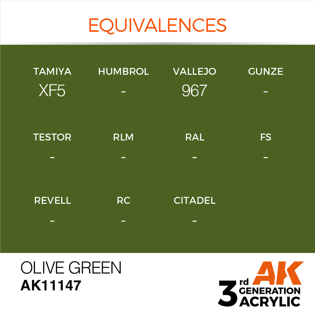 3GEN Acrylics Olive Green 17ml
