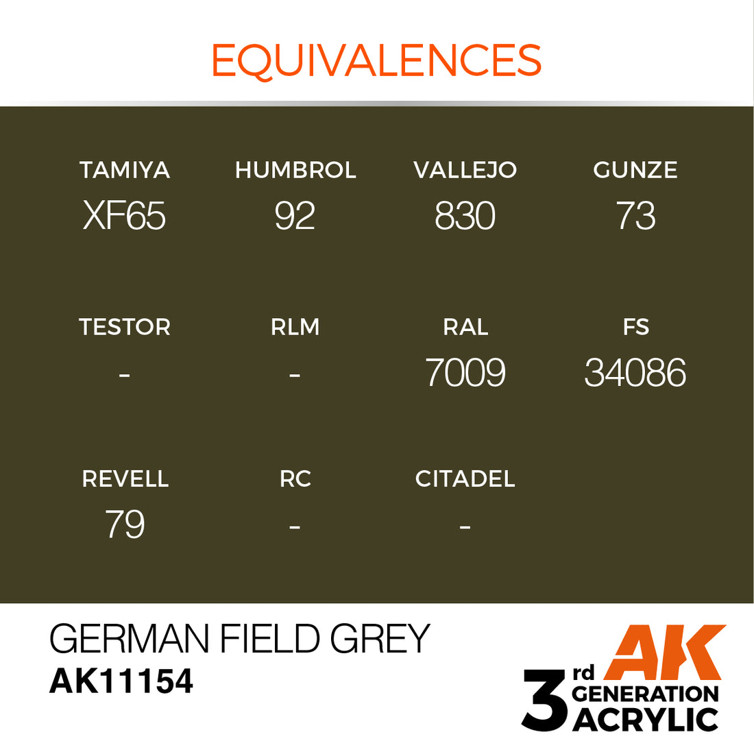 3GEN Acrylics German Field Grey 17ml