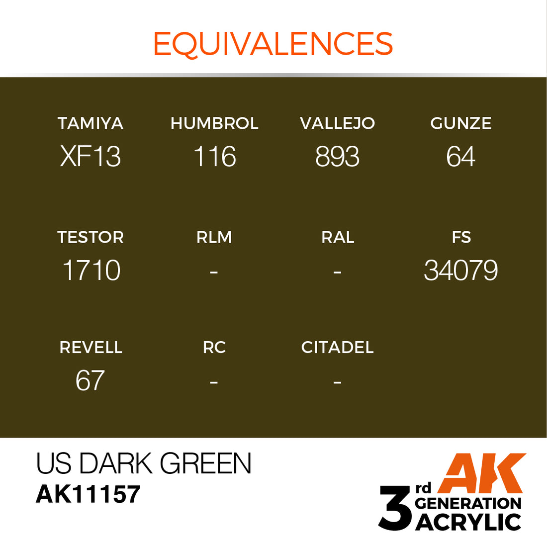 3GEN Acrylics US Dark Green 17ml