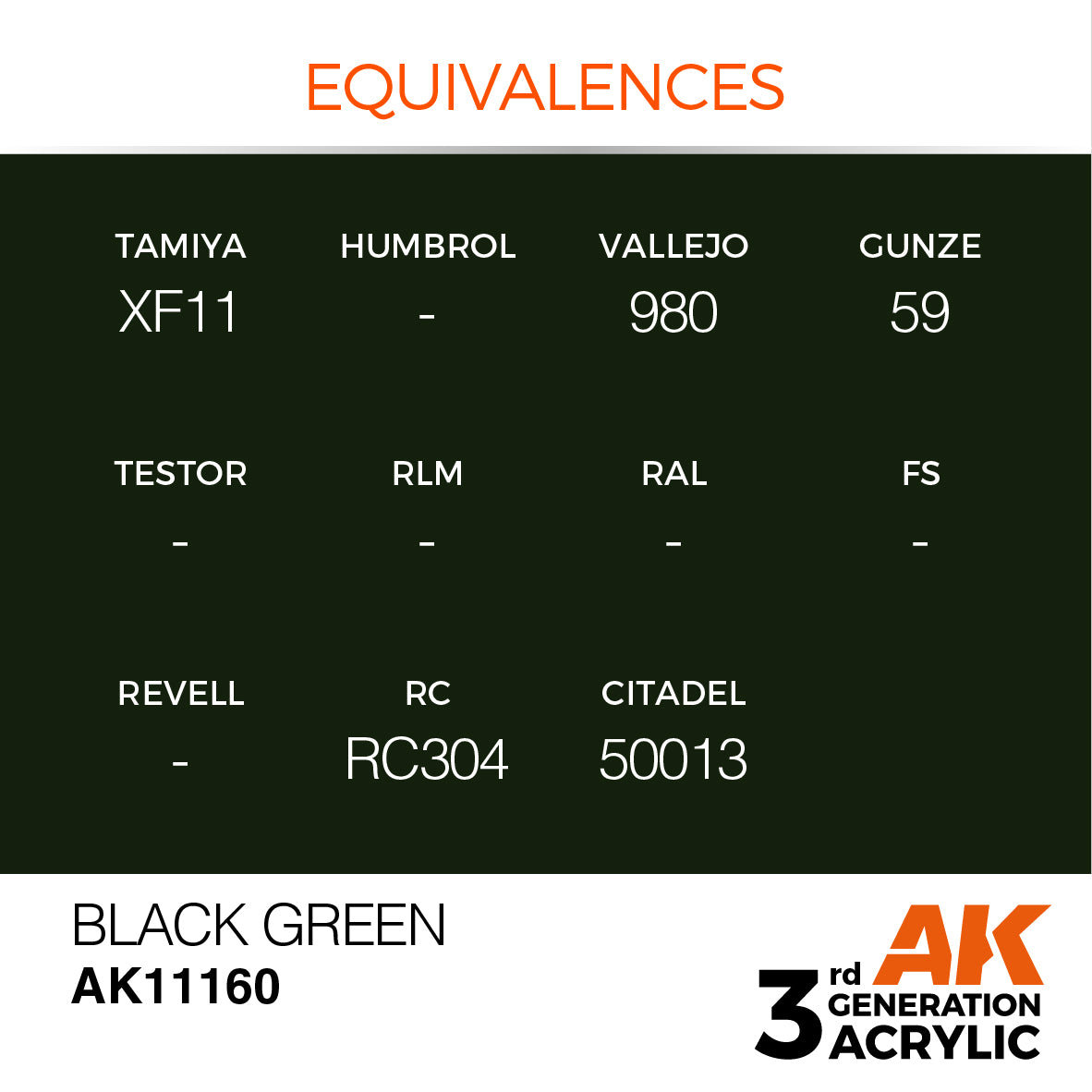 3GEN Acrylics Black Green 17ml