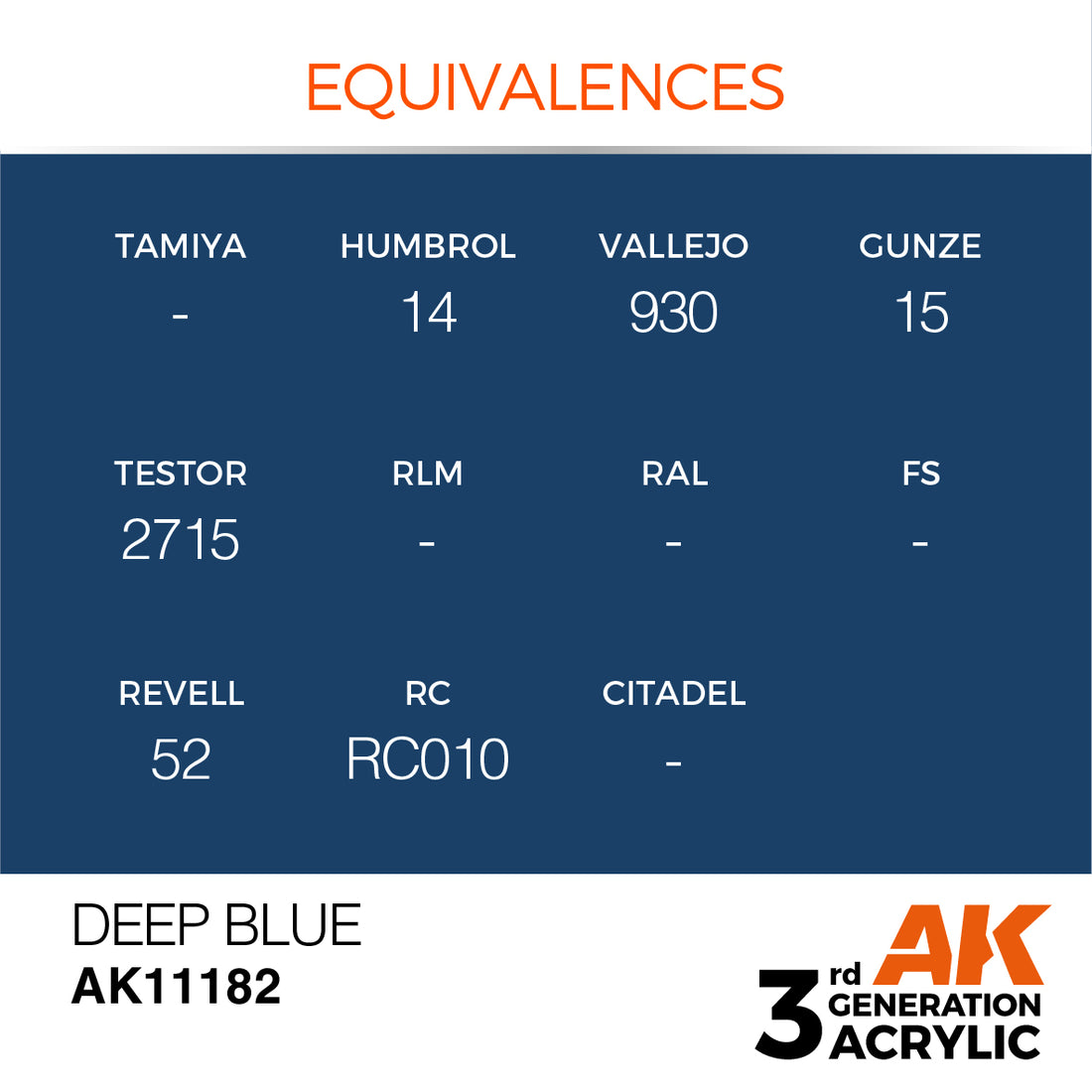 3GEN Acrylics Deep Blue 17ml