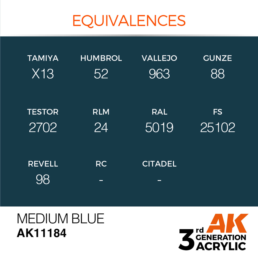 3GEN Acrylics Medium Blue 17ml