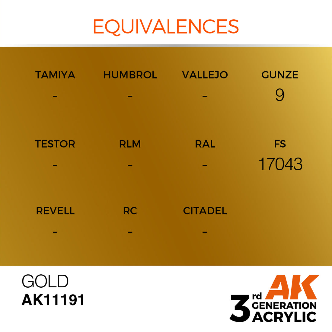 3GEN Acrylics Gold 17ml