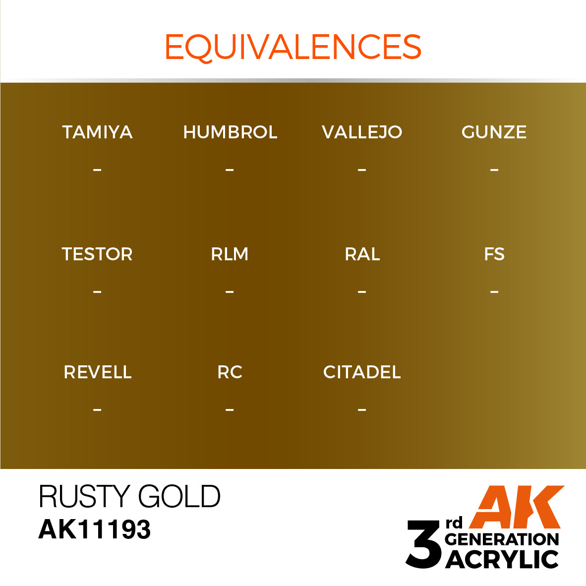 3GEN Acrylics Rusty Gold 17ml