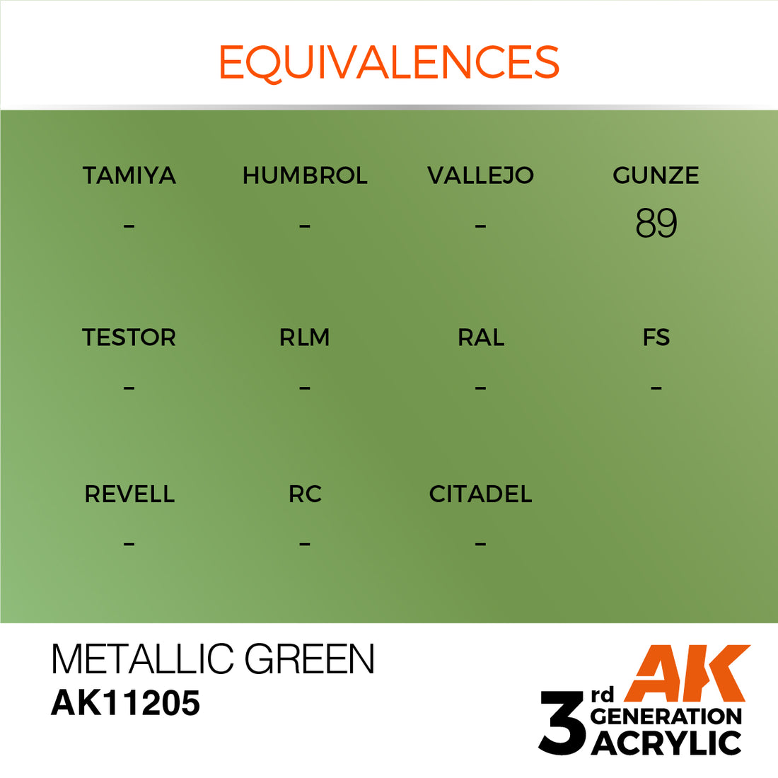 3GEN Acrylics Metallic Green 17ml