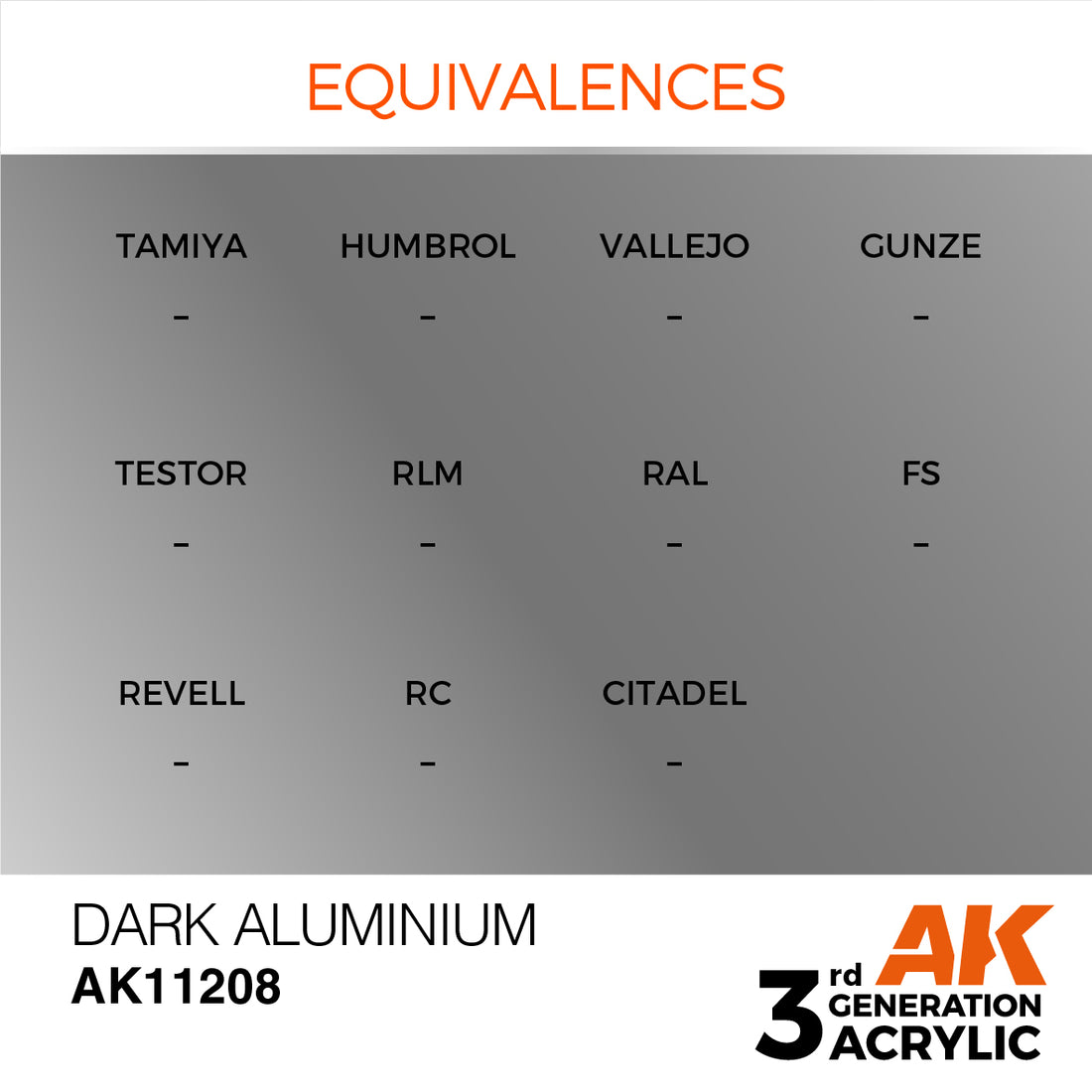 3GEN Acrylics Dark Aluminium 17ml