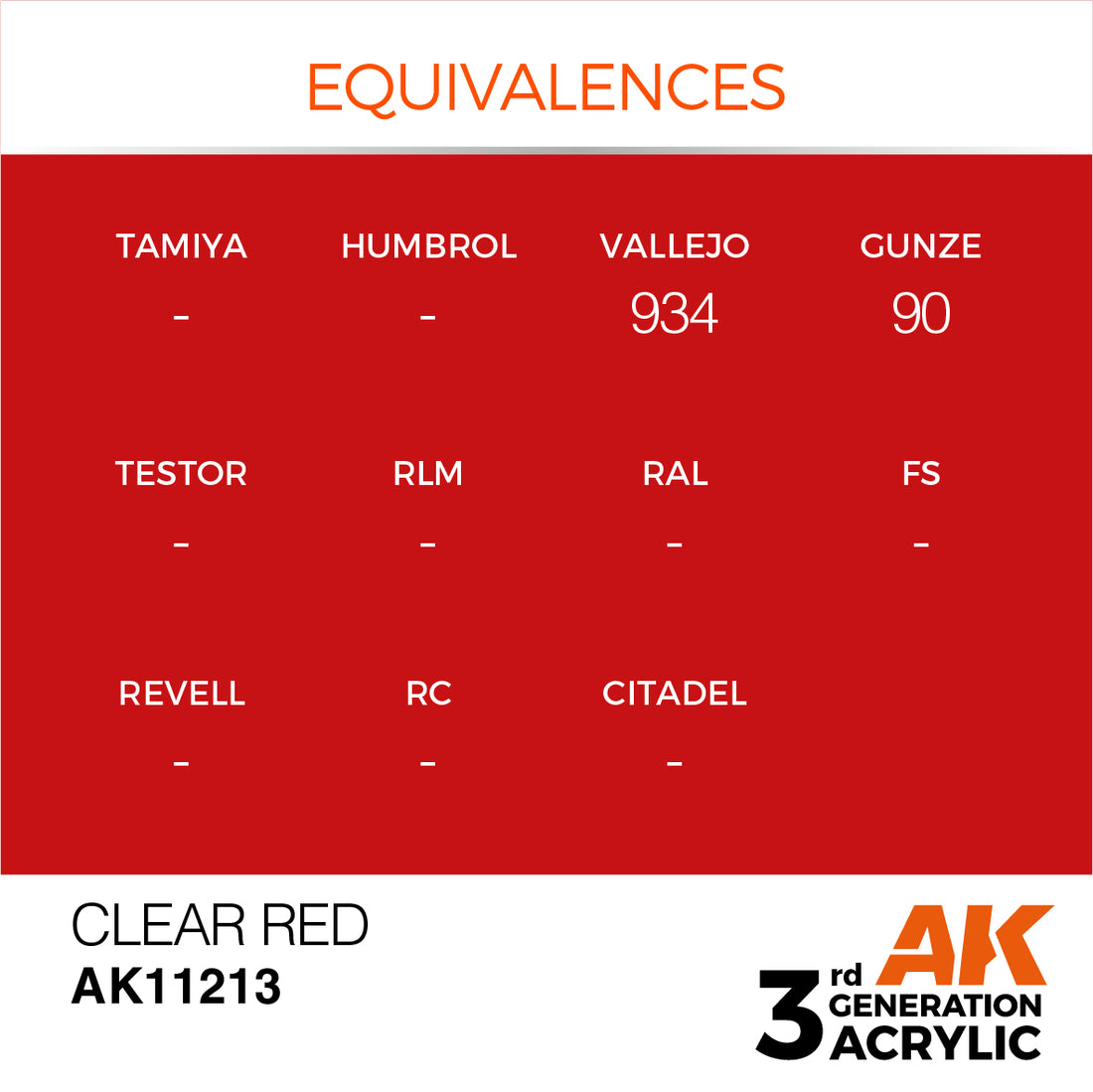 3GEN Acrylics Clear Red 17ml