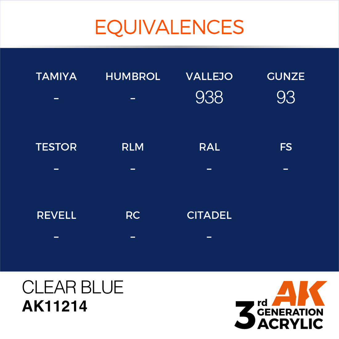 3GEN Acrylics Clear Blue 17ml