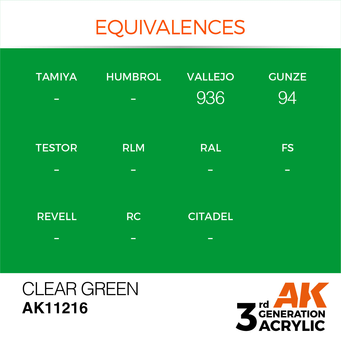 3GEN Acrylics Clear Green 17ml