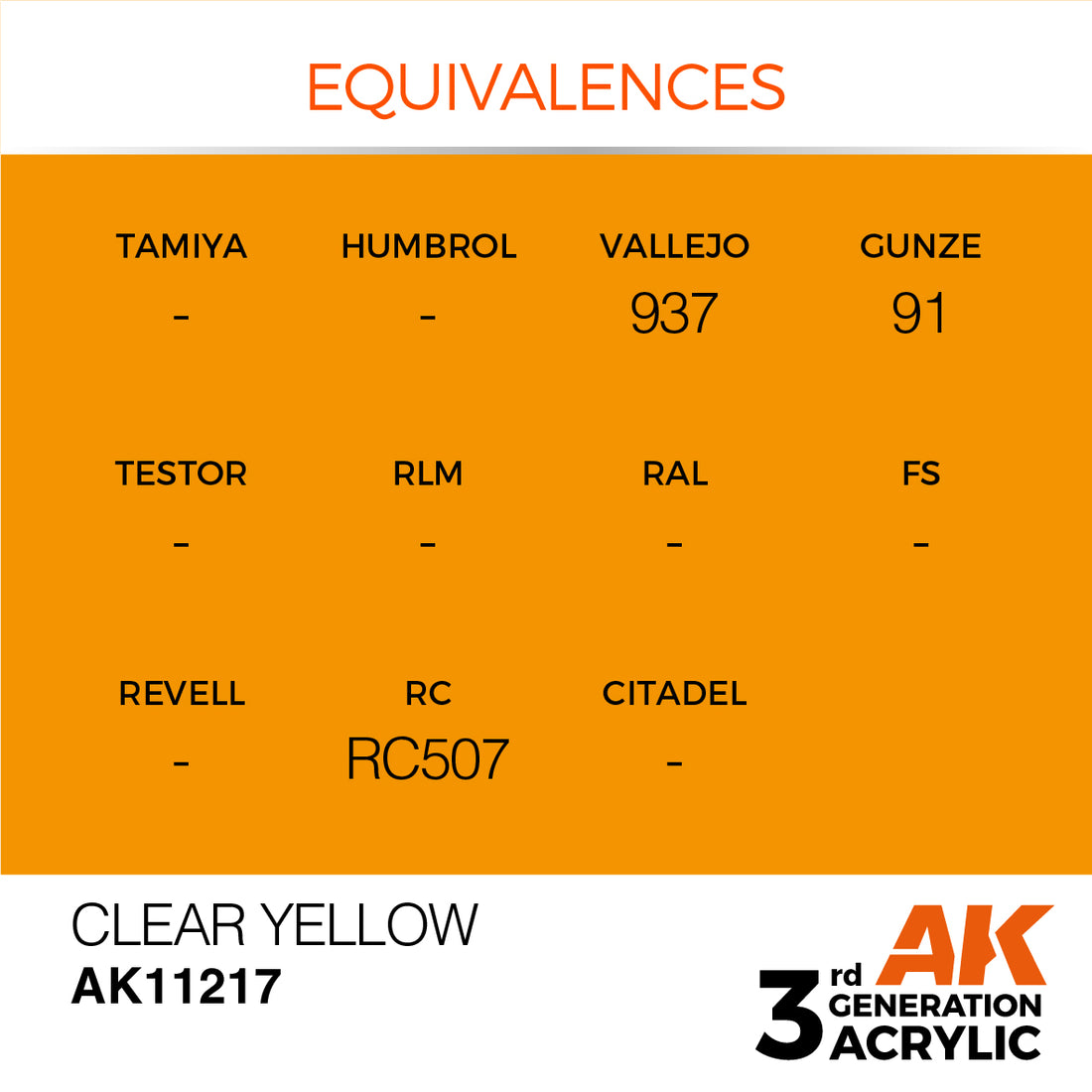 3GEN Acrylics Clear Yellow 17ml