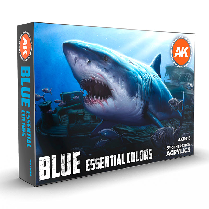 3GEN Acrylics SET: BLUE ESSENTIAL COLORS