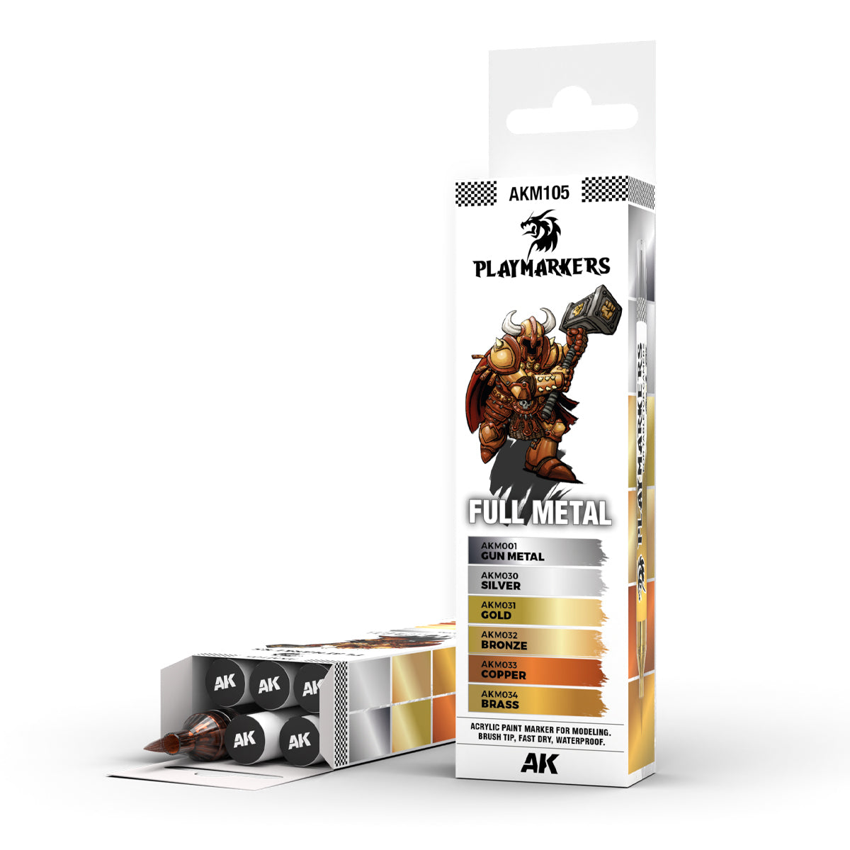 AK: PLAYMARKERS SET - FULL METAL (6 ref.)