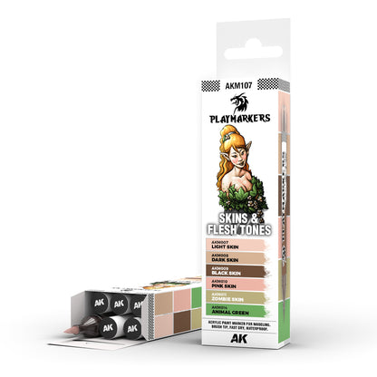 AK: PLAYMARKERS SET - SKIN &amp; FLESH TONES (6 ref.)