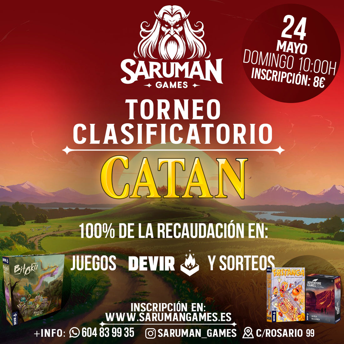 TORNEO CLASIFICATORIO CATAN – SARUMAN GAMES