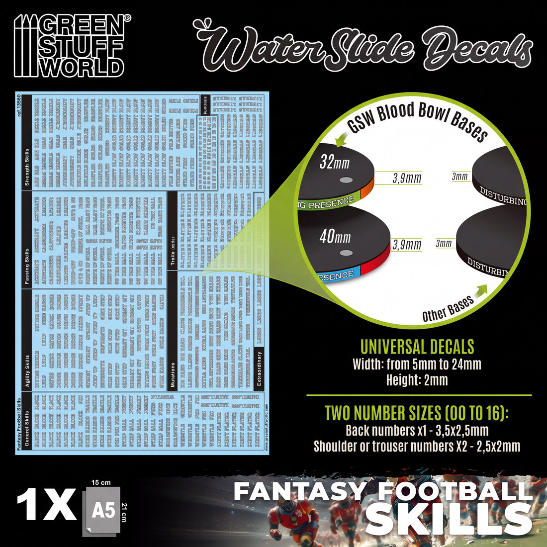 GSW: Calcas de habilidades compatibles con Blood Bowl y Fantasy Football