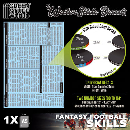 GSW: Calcas de habilidades compatibles con Blood Bowl y Fantasy Football