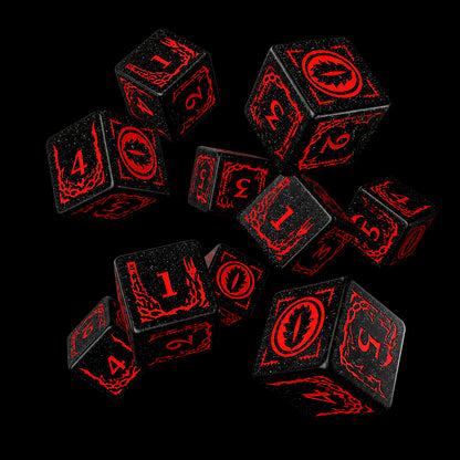 Q Workshop: The Lord of the Rings: D6 Dice Set: Mordor