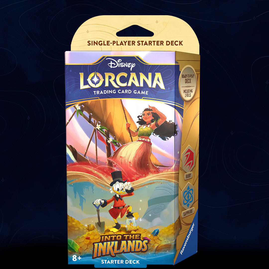 DISNEY LORCANA: INTO THE INKLANDS - MOANA &amp; SCROOGE MCDUCK - MAZO DE INICIO/STARTER DECK - (INGLÉS)