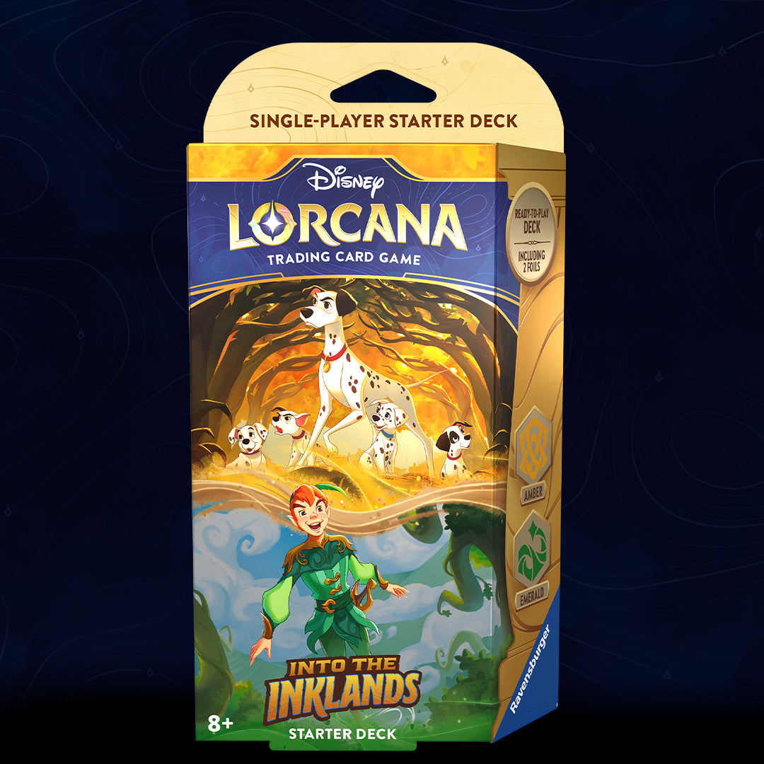 DISNEY LORCANA: INTO THE INKLANDS - PONGO &amp; PETER PAN - MAZO DE INICIO/STARTER DECK - (INGLÉS)