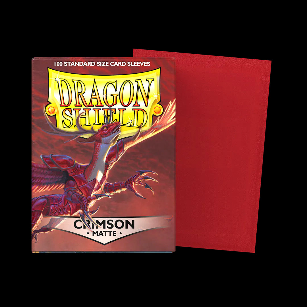 DRAGON SHIELD - 100 SLEEVES MATTE -   CRIMSON